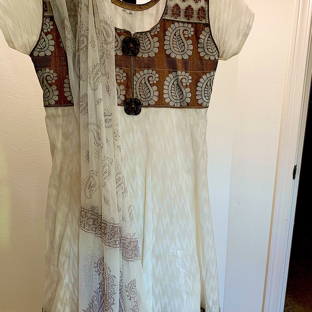 Party Wear Anarkali dress with beautiful dupatta